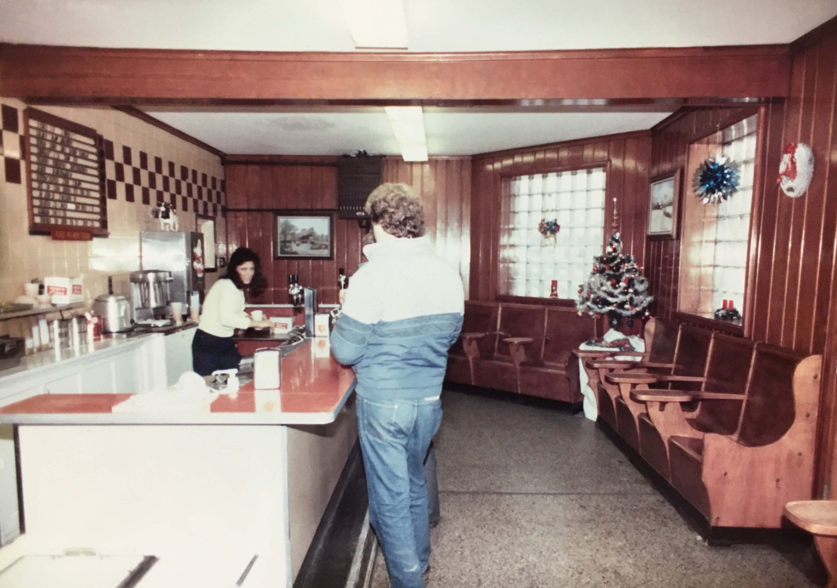 Toft's original wooden booth seating